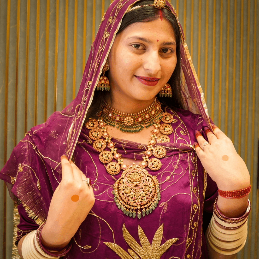 Showroom Bridal Experience & Fitting Portrait — Siddhivinayak Jewellers