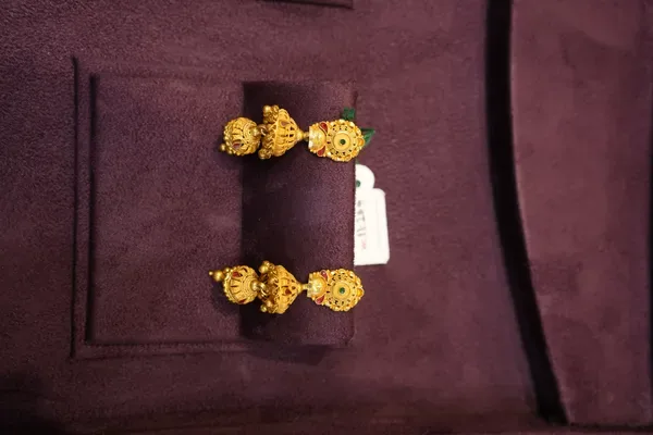 22K Gold Hanging Drop Jhumka — Siddhivinayak Jewellers