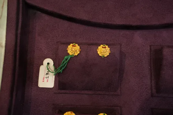 22K Gold Sunburst Studs — Siddhivinayak Jewellers