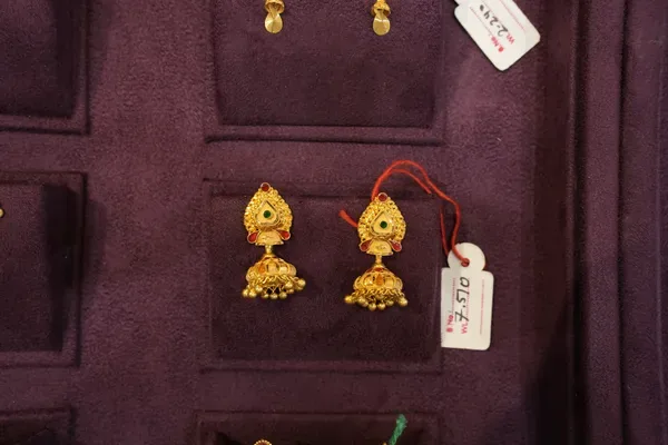 Antique Gold Bell Jhumkas — Siddhivinayak Jewellers
