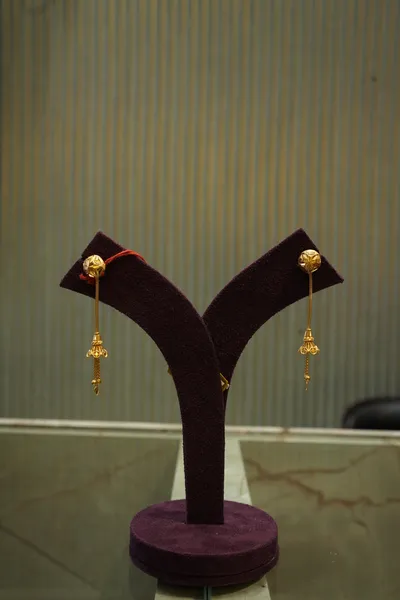 Tiered Gold Drop Earrings — Siddhivinayak Jewellers