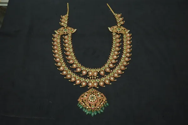 Antique Temple Gold Haar — Siddhivinayak Jewellers