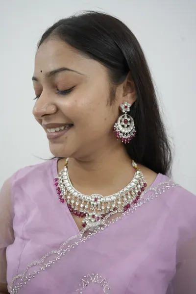 Silver & Ruby Choker Set — Siddhivinayak Jewellers