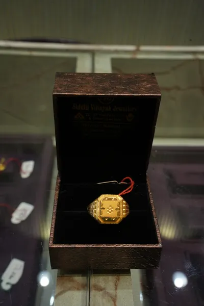 Octagon Gold Signet Ring — Siddhivinayak Jewellers
