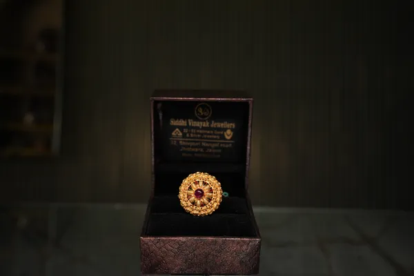 Ruby Floral Cocktail Ring — Siddhivinayak Jewellers