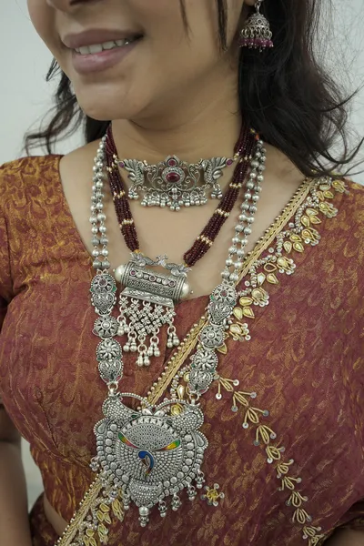 Silver Royal Peacock Haar — Siddhivinayak Jewellers