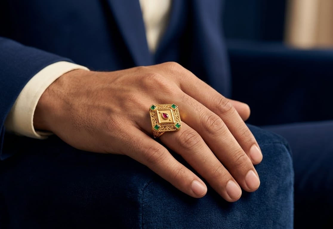 Solid 22K Gold Men's Ring 13 — Siddhivinayak Jewellers