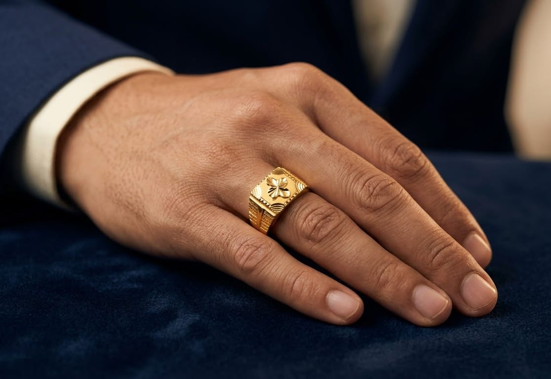 Solid 22K Gold Men's Ring 14 — Siddhivinayak Jewellers