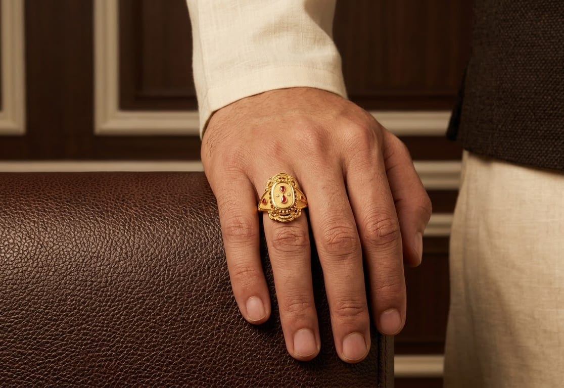 Solid 22K Gold Men's Ring 16 — Siddhivinayak Jewellers