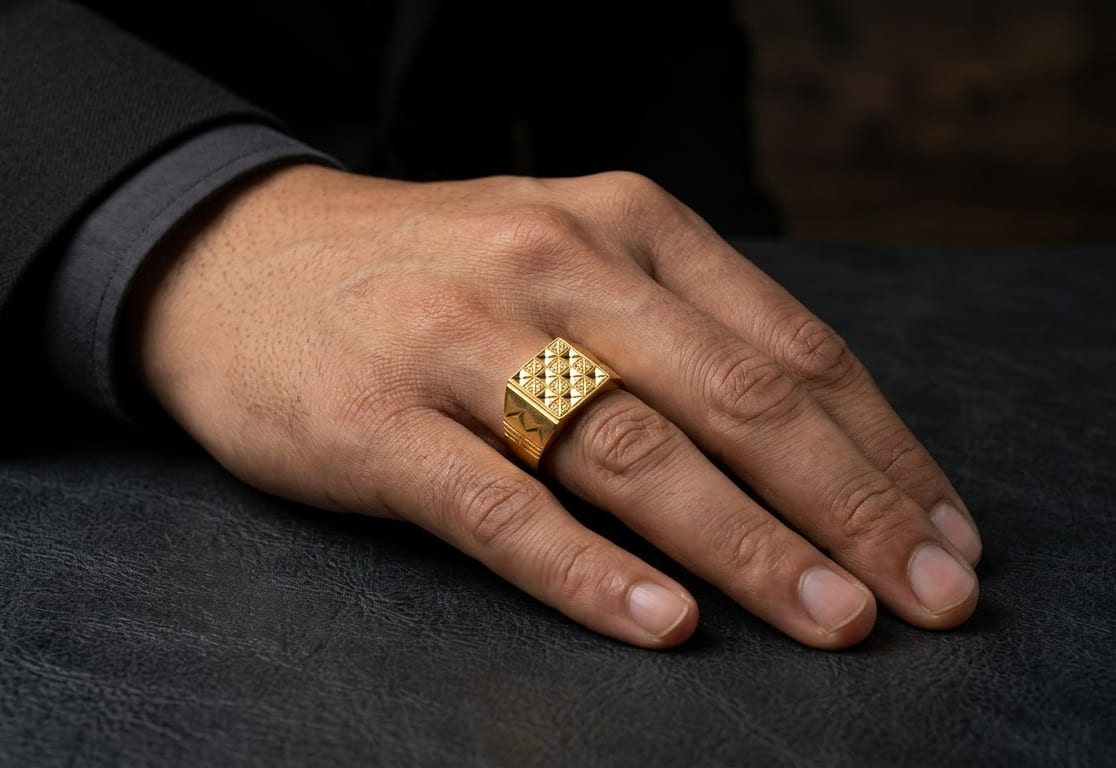 Solid 22K Gold Men's Ring 6 — Siddhivinayak Jewellers