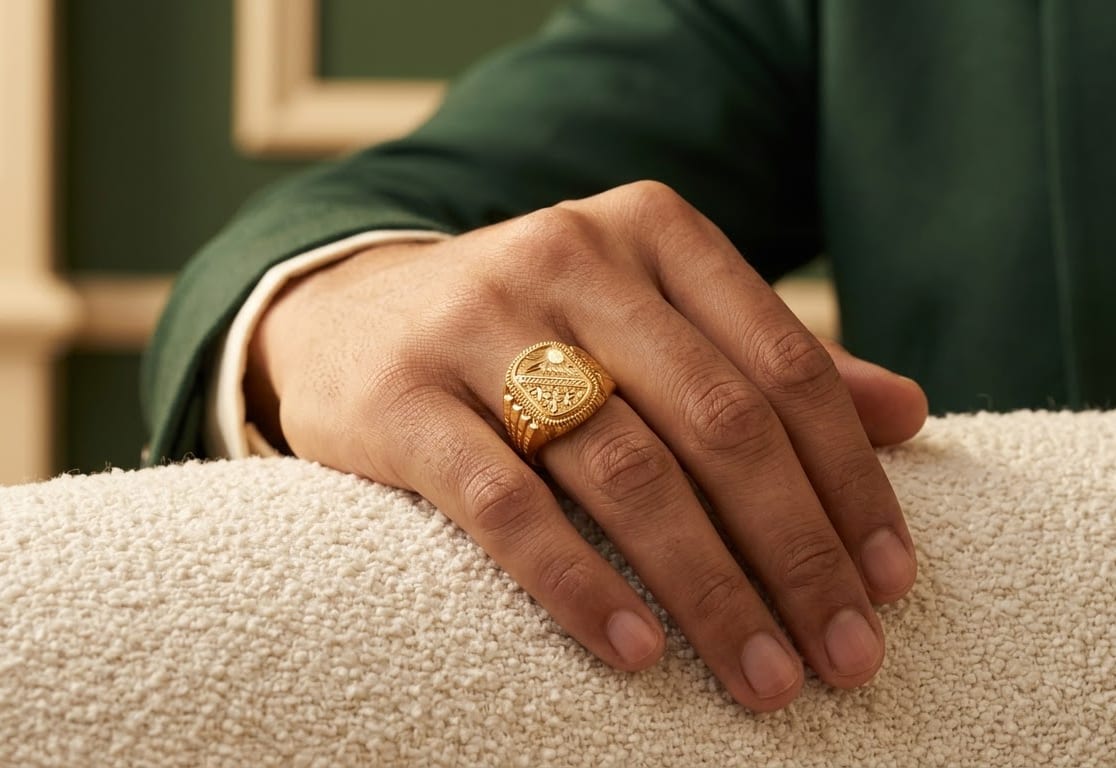 Solid 22K Gold Men's Ring 7 — Siddhivinayak Jewellers