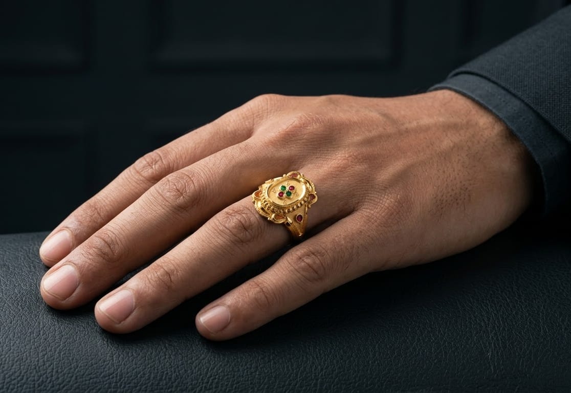 Solid 22K Gold Men's Ring 9 — Siddhivinayak Jewellers